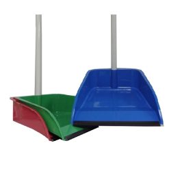 Dust Pan W-Handle & Rubber Tip Asst C-wholesale