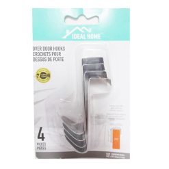 Over The Door Hooks 4ct-wholesale