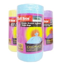 K & B Trash Bags 6gl 60ct Asst Scents-wholesale