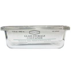 Storage Container Glass 21.6oz W-Lid-wholesale