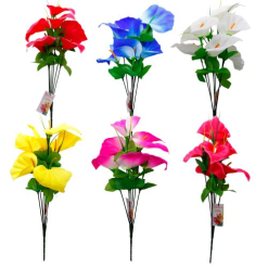 Calla Lily Bouquet 7 Heads Asst Clrs-wholesale