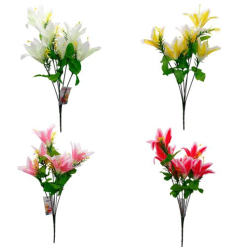 Lily Bouquet 6 Heads 18in Asst-wholesale