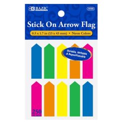 Stick On Arrow Flags 10pk 250ct Neon-wholesale