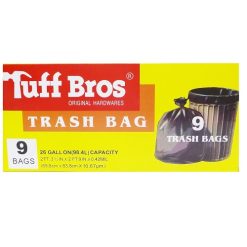 T.B Trash Bags 26gl 9ct Black-wholesale