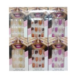 Pre-Glued Nails 12ct Asst Clrs-wholesale