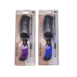 Hair Brush & Comb Set Asst Clrs-wholesale