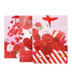 Valentine Gift Bags W-Glitter Smll Asst-wholesale