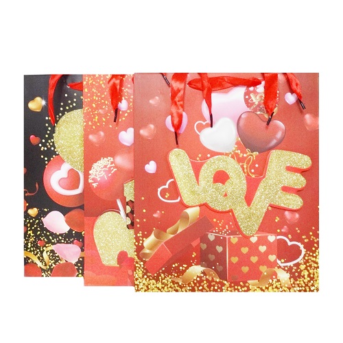 Valentine Gift Bags 3D MD Asst-wholesale Valentine Gift Bags 3D MD Asst-wholesale