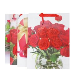 Gift Bags 3D Roses & Heart Lg Asst-wholesale