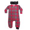 Baby Jumpsuit W-Headband 0-3 Red-wholesale