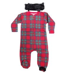 Baby Jumpsuit W-Headband 0-3 Red-wholesale