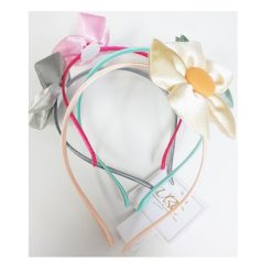 Headband Metal W-Flower Asst Clrs-wholesale