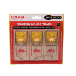 Mouse Trap 3pk 4 X 1½ Wood-wholesale
