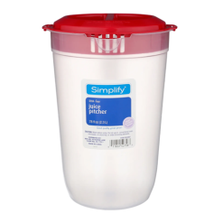 Pitcher Plastic 78oz W-Lid Asst Clrs-wholesale