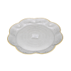 Serving Tray 11.8in Clear W-Gold-wholesale