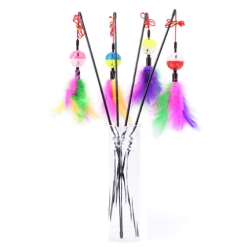 Pet Toy Stick W-Feather 18in-wholesale