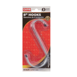 S Hooks Set 2pk 8in-wholesale