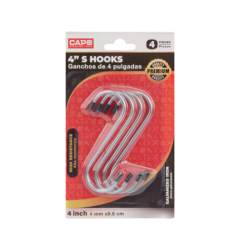 S Hooks Set 4pk 4in-wholesale