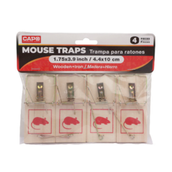 Mouse Trap 4pk 4 X 1½in Wood-wholesale