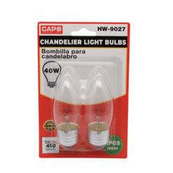 Light Bulbs Chandelier 2pk 40w-wholesale