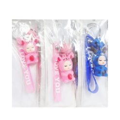 Keychain Wrist Band W-Doll Asst Clrs-wholesale