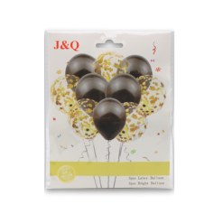 Balloons 10ct Black W-Ribbon-wholesale
