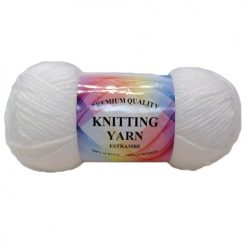 Knitting Yarn White 100% Acrylic