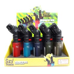 Sky Torch Lighter Clear Asst Clrs-wholesale