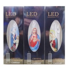 Candle Religious Flameless LED 7in Asst-wholesale