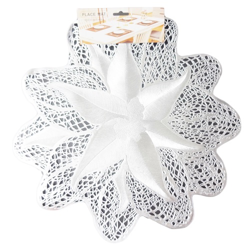 X-Mas Placemat Silver 15in-wholesale X-Mas Placemat Silver 15in-wholesale
