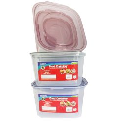 Food Storage Cont Square 3pc Asst Sizes-wholesale