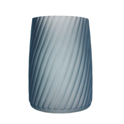 Vase Glass 7in Matte Blue-wholesale