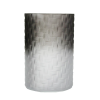 Vase Glass 7.5in Matte Grey 2-Tone-wholesale