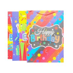 Gift Bags 3D Happy Birthday Lg Asst-wholesale