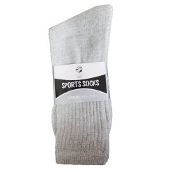 Mens Socks Crew 3pk 10-13 Grey-wholesale