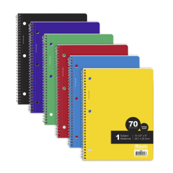 Notebook 1 Subj 70ct C-R Asst-wholesale