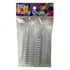Mini Party Cups 24pc Shot Glass Plastic