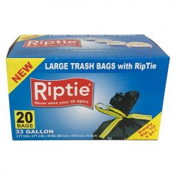 Riptie Lg Trash Bags 33 Gl 20ct Rip Tie
