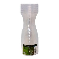 Wine Cups Clear 5pk Plastic-wholesale