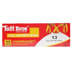 T.B Tall Kitchen Bags 13gl 13ct White-wholesale