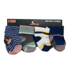 Baby Infant Socks 8pk 6-12 Asst-wholesale