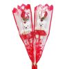 Bear W-Red Rose Stick 16in-wholesale