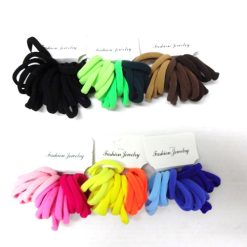 Hair Elastic Bands 18pc Asst Clrs-wholesale