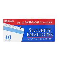 Security Envelopes 40ct Self-Seal 4X9½-wholesale