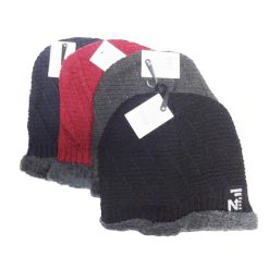 Mens Knitted Beanie Asst Clrs-wholesale