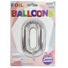 Balloons Foil 34in Silver #0-wholesale