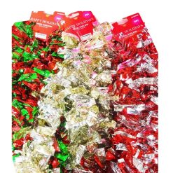 X-Mas Tinsel Garland 12 Ft Asst Clrs-wholesale