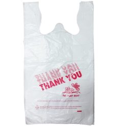 T-Shirt Bags 280ct 12in White Thank You-wholesale
