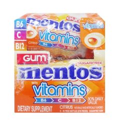 Mentos Gum Bottles 45pc W-Vitamins Citru-wholesale