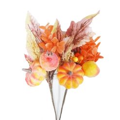 Harvest Bouquet W-Pumpkin Plastic 34cm-wholesale